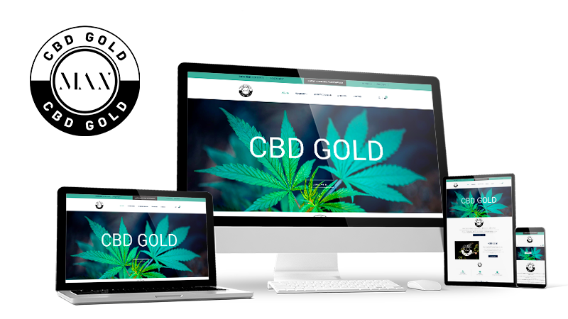 Réalisation du site CBD-Gold.fr par Solutions Graph'us, agence web, création de sites et de logos  à Brignoles (83)