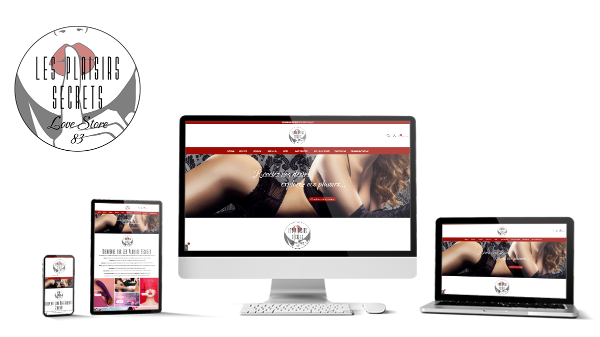 Réalisation du site lesplaisirssecrets.fr par Solutions Graph'us, agence web, création de sites et de logos  à Brignoles (83)
