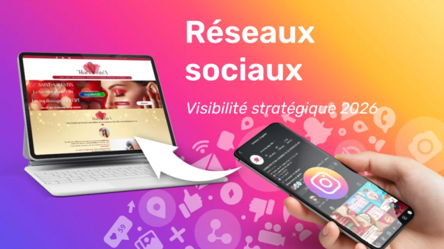 Stratégie réseaux sociaux connectée à un site internet professionnel
