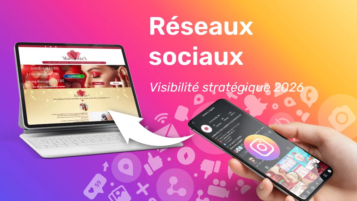 Stratégie réseaux sociaux connectée à un site internet professionnel