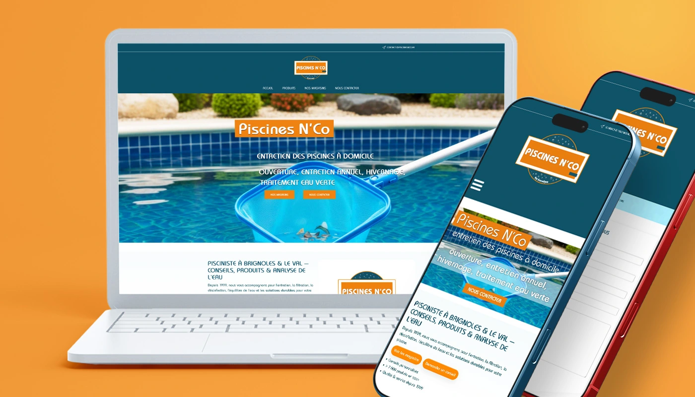 Création de site vitrine : site internet professionnel responsive avec sections claires et appels à l’action