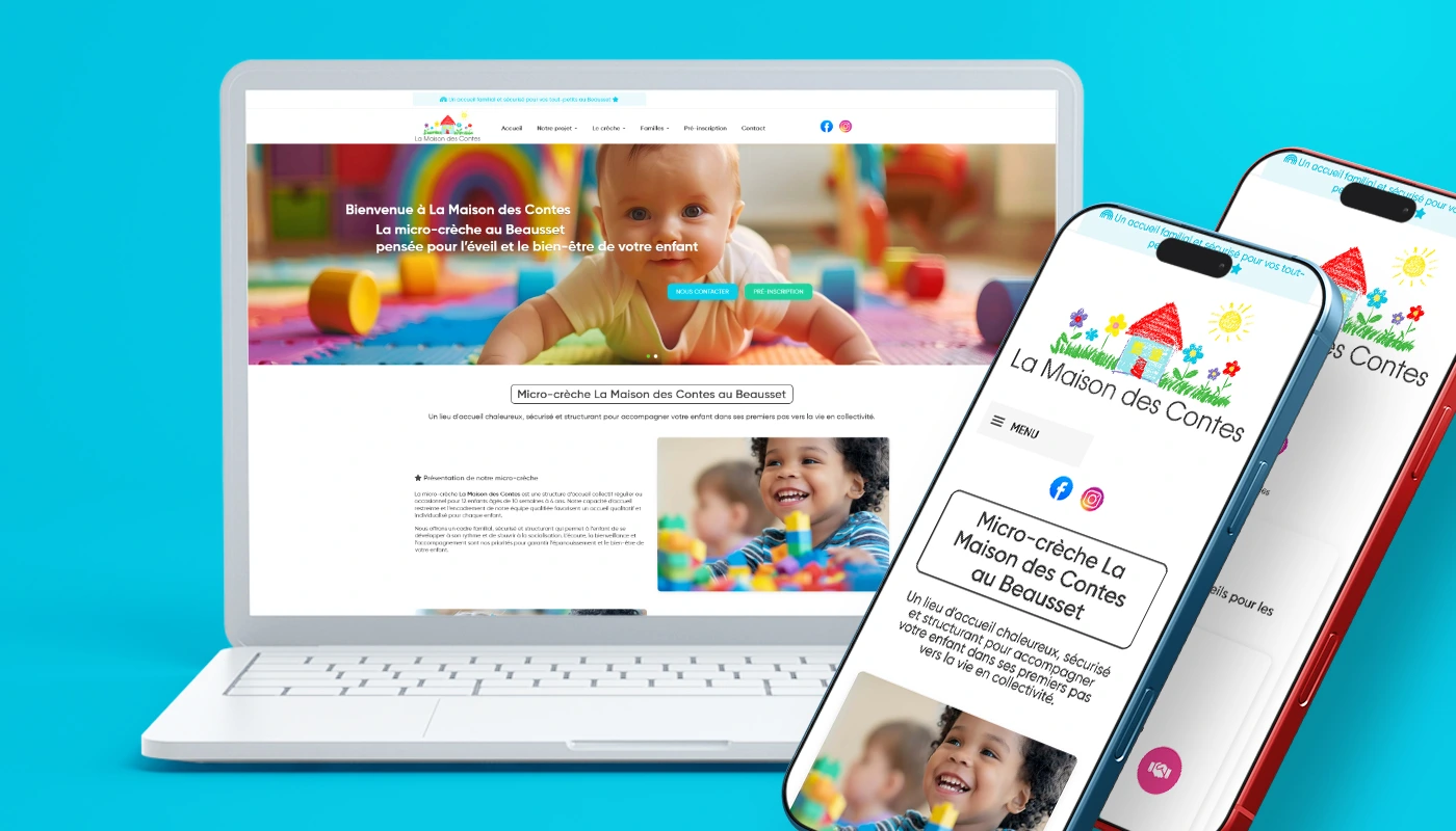 Création de site vitrine : exemple de site vitrine professionnel responsive avec sections claires et appels à l’action