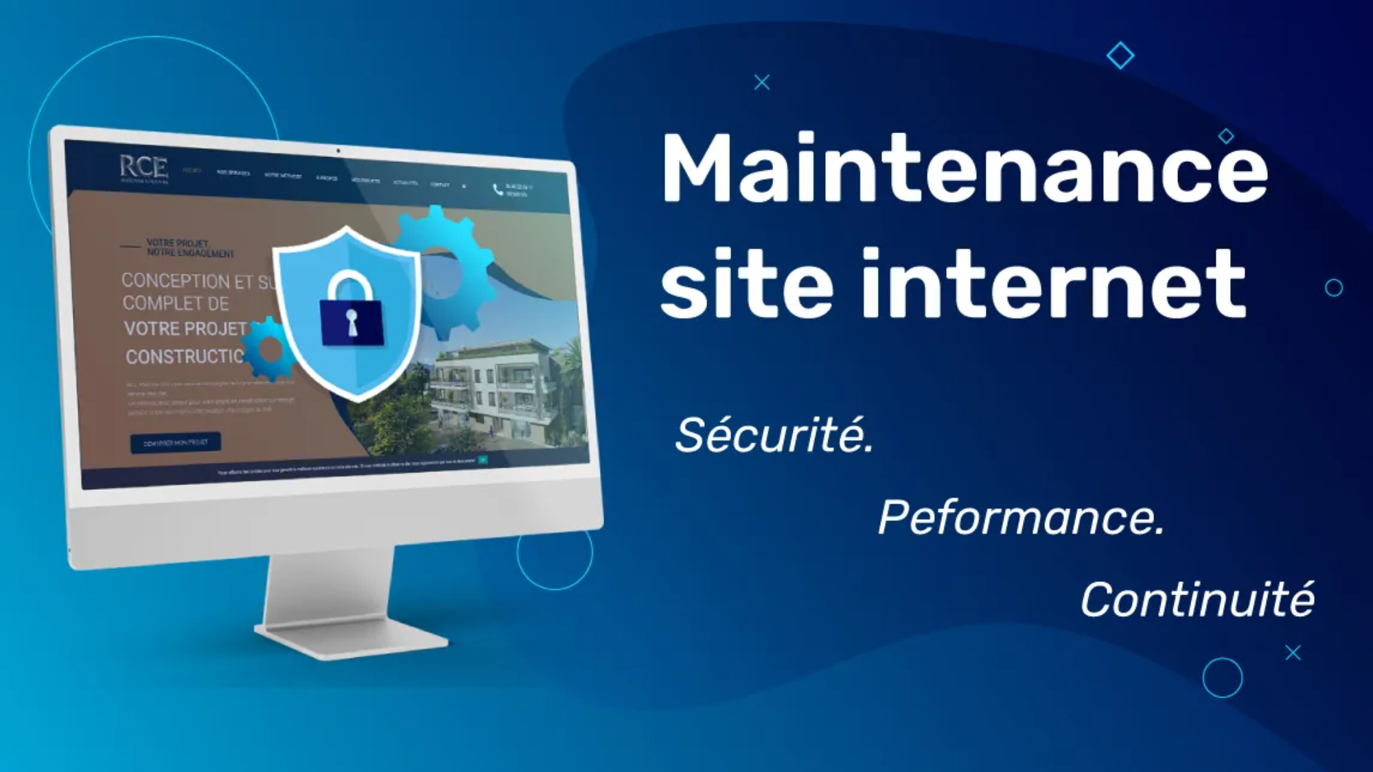 Maintenance site internet avec mise à jour et protection sécurité