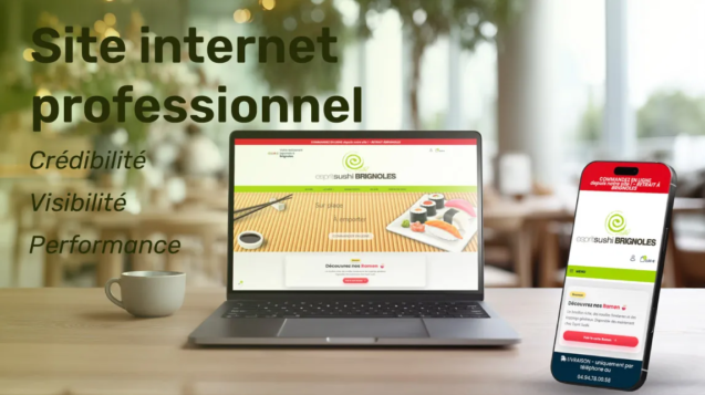 Site internet professionnel moderne optimisé pour visibilité et conversion