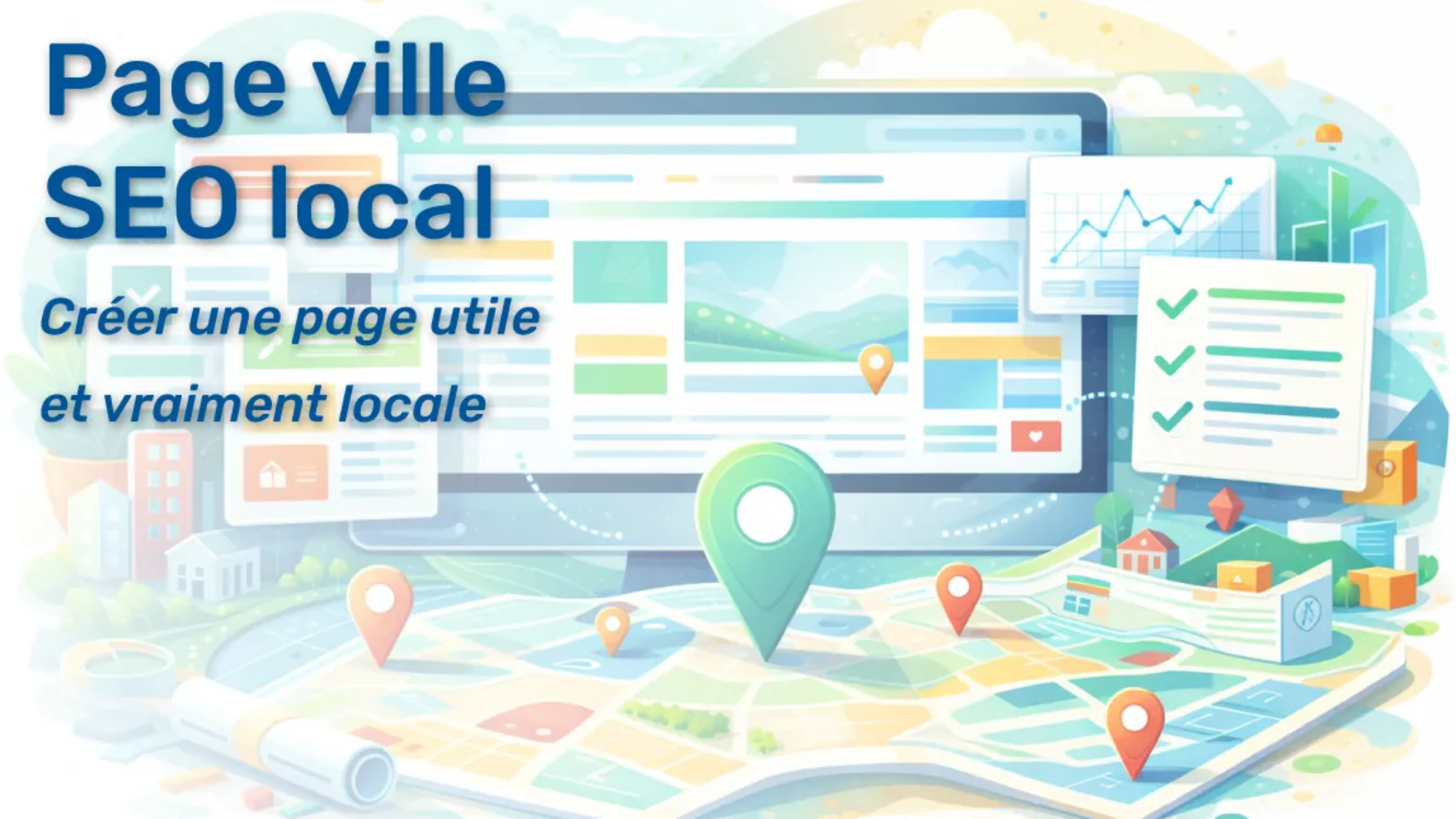 Page ville SEO local avec contenu ciblé et ancrage géographique cohérent