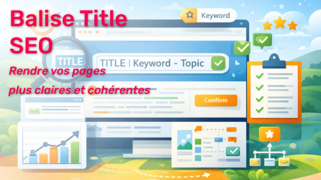 Balise Title SEO bien structurée pour renforcer lisibilité et cohérence d’une page